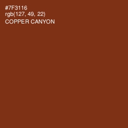 #7F3116 - Copper Canyon Color Image